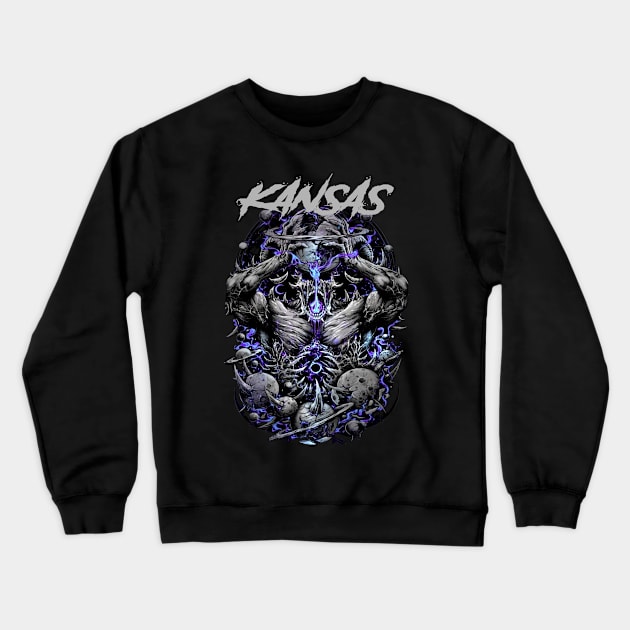 KANSAS BAND MERCHANDISE Crewneck Sweatshirt by Rons Frogss